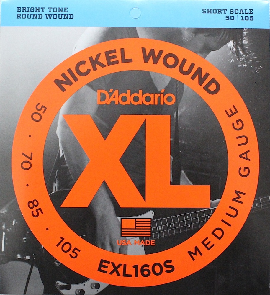 ダダリオ ショートスケール用ベース弦 新色追加して再販 D'Addario EXL160S 全国一律送料無料