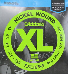 __I D'Addario EXL165-5 RL.Top/M.Bottom Long Scale 5-strings 5px[X