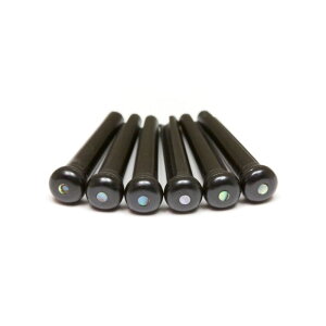 GRAPH TECH PP-2182-00 TUSQ BRIDGE PINS MARTIN 2mm BLK/PAUA DOT ubWs