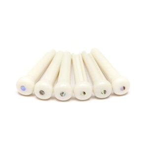 GRAPH TECH PP-1182-00 TUSQ BRIDGE PINS MARTIN 2MM WHT/PAUA DOT ubWs