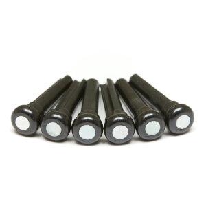 GRAPH TECH PP-2044-00 TUSQ BRIDGE PINS 4MM BLK/MOP DOT ubWs