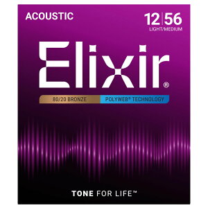 GNT[ ELIXIR 11075 ACOUSTIC POLYWEB Light-Medium 12-56 AR[XeBbNM^[