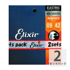エリクサー ELIXIR 12002 2パック NANOWEB Super Light 09-42 エレキギター弦