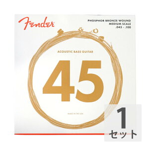 tF_[ Fender 7060 Acoustic Bass Strings Phosphor Bronze 45-100 AR[XeBbNx[X