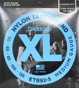 __I D'Addario ETB92-5 Black Nylon Tapewound 5GLx[X
