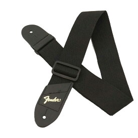 フェンダー Fender Economy Strap GOLD 2" Black Polyester Logo Straps ギターストラップ