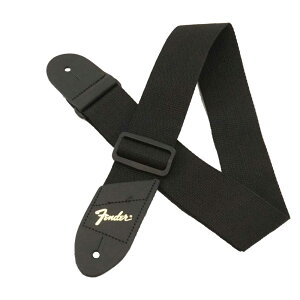 tF_[ Fender Economy Strap GOLD 2" Black Polyester Logo Straps M^[Xgbv