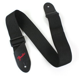 フェンダー Fender Economy Strap RED 2" Black Polyester Logo Straps ギターストラップ