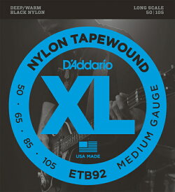 ダダリオ D'Addario ETB92 Black Nylon Tapewound エレキベース弦