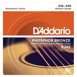 __I D'Addario EJ42 Phosphor Bronze Wound Resophonic Guitar AR[XeBbNM^[
