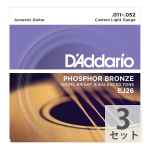 __I D'Addario EJ26/Phosphor Bronze/Custom Light AR[XeBbNM^[×3Zbg