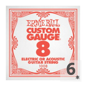 �A�[�j�[�{�[�� ERNIE BALL 1008 PLAIN STEEL �M�^�[�p�o����×6�{