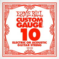 アーニーボール ERNIE BALL 1010 PLAIN STEEL ギター用バラ弦×6本