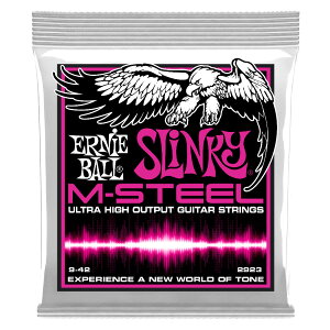 �A�[�j�[�{�[�� ERNIE BALL 2923 M-STEEL SUPER SLINKY �G���L�M�^�[��×3�Z�b�g
