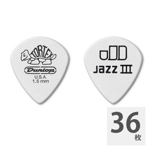 JIM DUNLOP 478R TORTEX PITCH WHITE JAZZ III SHARP 1.50×36�� �s�b�N