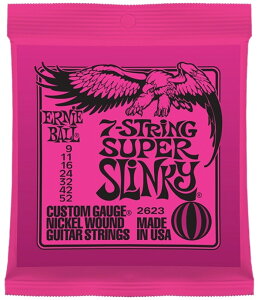 �A�[�j�[�{�[�� ERNIE BALL 2623 7-String Super Slinky 7���G���L�M�^�[��×12�Z�b�g