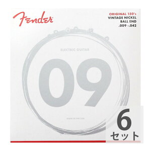 フェンダー Fender Original Pure Nickel 150L 9-42 エレキギター弦×6セット