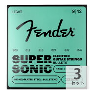 フェンダー Fender Super Bullets Nickel-Plated Steel 3250L 9-42 エレキギター弦×3セット