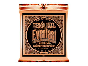 A[j[{[ ERNIE BALL 2550 Everlast Coated PHOSPHOR BRONZE EXTRA LIGHT AR[XeBbNM^[ ×6Zbg