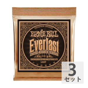 A[j[{[ ERNIE BALL 2548 Everlast Coated PHOSPHOR BRONZE LIGHT AR[XeBbNM^[ ×3Zbg