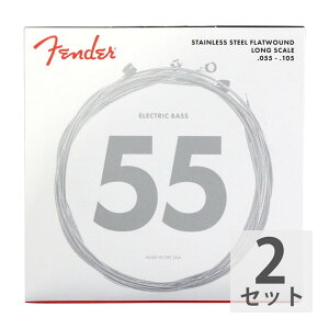 tF_[ Fender Bass Strings Stainless Steel Flatwound 9050M 55-105 GLx[X×2Zbg