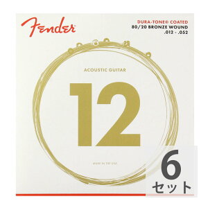 tF_[ Fender Dura-Tone 880L 80/20 Coated 12-52 AR[XeBbNM^[×6Zbg