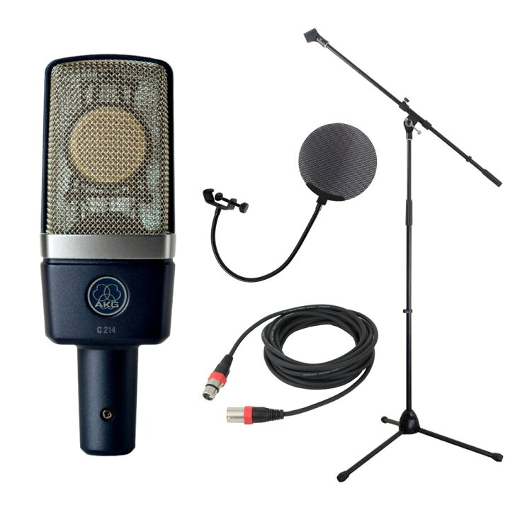 楽天市場】AKG C214 コンデンサーマイク マイクスタンド メタルポップ 