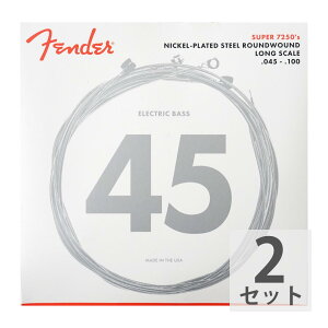 tF_[ Fender Bass Strings Nickel Plated Steel 7250ML 45-100 GLx[X×2Zbg