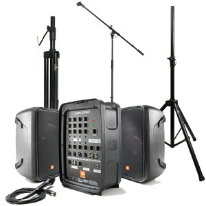 JBL PROFESSIONAL EON208P �X�s�[�J�[�X�^���h×2 �}�C�N�X�^���h×1 �Ȉ�PA 3�_�Z�b�g