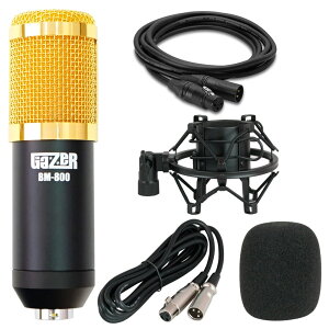 SD GAZER BM-800 Black コンデンサーマイク Hosa CMK-015AU 4.5m マイクケーブル付き 2点セット