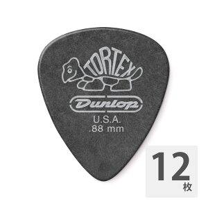 JIM DUNLOP 488 Tortex Pitch Black Standard 0.88mm M^[sbN×12