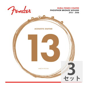 tF_[ Fender 860M Dura-Tone Coated Phosphor Bronze 13-56 AR[XeBbNM^[×3Zbg