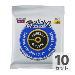 MARTIN MA175 Superior Performance Bronze Custom Light AR[XeBbNM^[×10Zbg