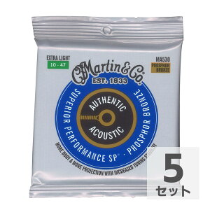 MARTIN MA530 Superior Performance Phospher Bronze Extra Light AR[XeBbNM^[×5Zbg