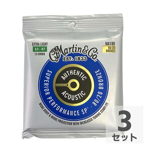 MARTIN MA180 Superior Performance Bronze Extra Light 12pAR[XeBbNM^[×3Zbg