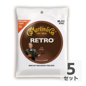 MARTIN MLJ13 Retro Acoustic Monel Nickel Medium Light LJ's Choice AR[XeBbNM^[×5Zbg