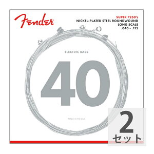 tF_[ Fender 7250 Bass Strings Nickel Plated Steel Long Scale 7250-5L 040-115 5GLx[X×2Zbg