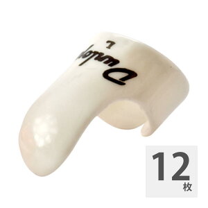 JIM DUNLOP 9021 White Plastic Fingerpicks [W tBK[sbN×12