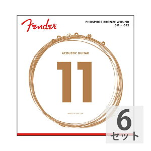 tF_[ Fender Phosphor Bronze Acoustic Guitar Strings Ball End 60CL .011-.052 Gauges AR[XeBbNM^[×6Zbg