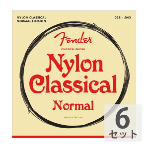 tF_[ Fender Nylon Acoustic Strings 100 Clear/Silver Tie End Gauges 028-043 NVbNM^[×6Zbg