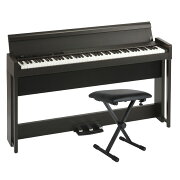 KORGC1AIRBR電子ピアノDiconAudioSB-001キーボードベンチピアノマット(グレイ)付きセット