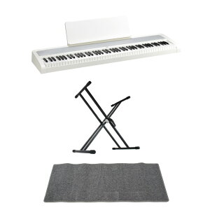 【お買い物マラソン期間中 ポイント10倍】 KORG B2 WH 電子ピアノ Dicon Audio KS-020 X型キーボードスタンド ピアノマット(グレイ)付きセット