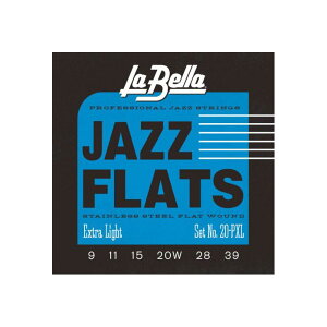 La Bella 20PXL Extra Light 09-39 Flat Wound Series WYM^[×3Zbg