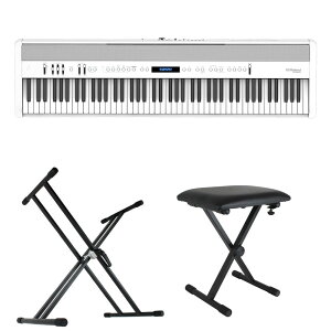 ���[�����h ROLAND FP-60X-WH Digital Piano �z���C�g �f�W�^���s�A�m �L�[�{�[�h�X�^���h �L�[�{�[�h�x���` 3�_�Z�b�g [���� Bset]