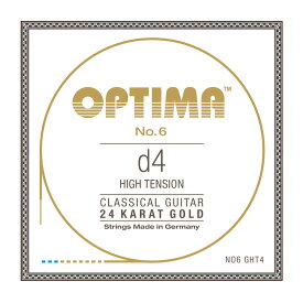 Optima Strings NO6.GHT4 No.6 24K Gold D4 High 4弦 バラ弦 クラシックギター弦×3本