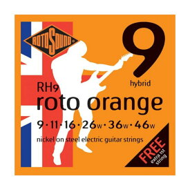 ロトサウンド ギター弦 3セット RH9 Roto Orange NICKEL HYBRID 9-46 エレキギター弦×3セット ROTOSOUND