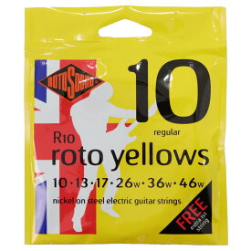 ロトサウンド ギター弦 3セット R10 Roto Yellows NICKEL REGULAR 10-46 エレキギター弦×3セット ROTOSOUND