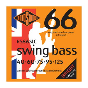 gTEh 5x[X 2Zbg RS665LC Swing Bass 66 Medium 5-Strings Set 40-125 LONG SCALE 5GLx[X×2Zbg ROTOSOUND