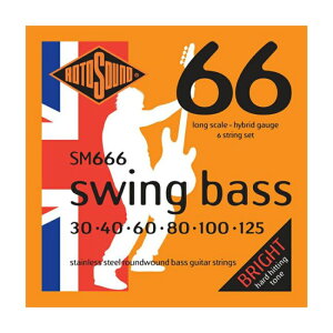 gTEh 6x[X 2Zbg SM666 Swing Bass 66 Hybrid 6-Strings Set 30-125 LONG SCALE 6GLx[X×2Zbg ROTOSOUND