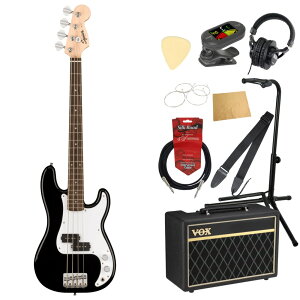 Squier Mini P Bass Laurel Fingerboard Black GLx[X VOXAvt 10_ S҃Zbg